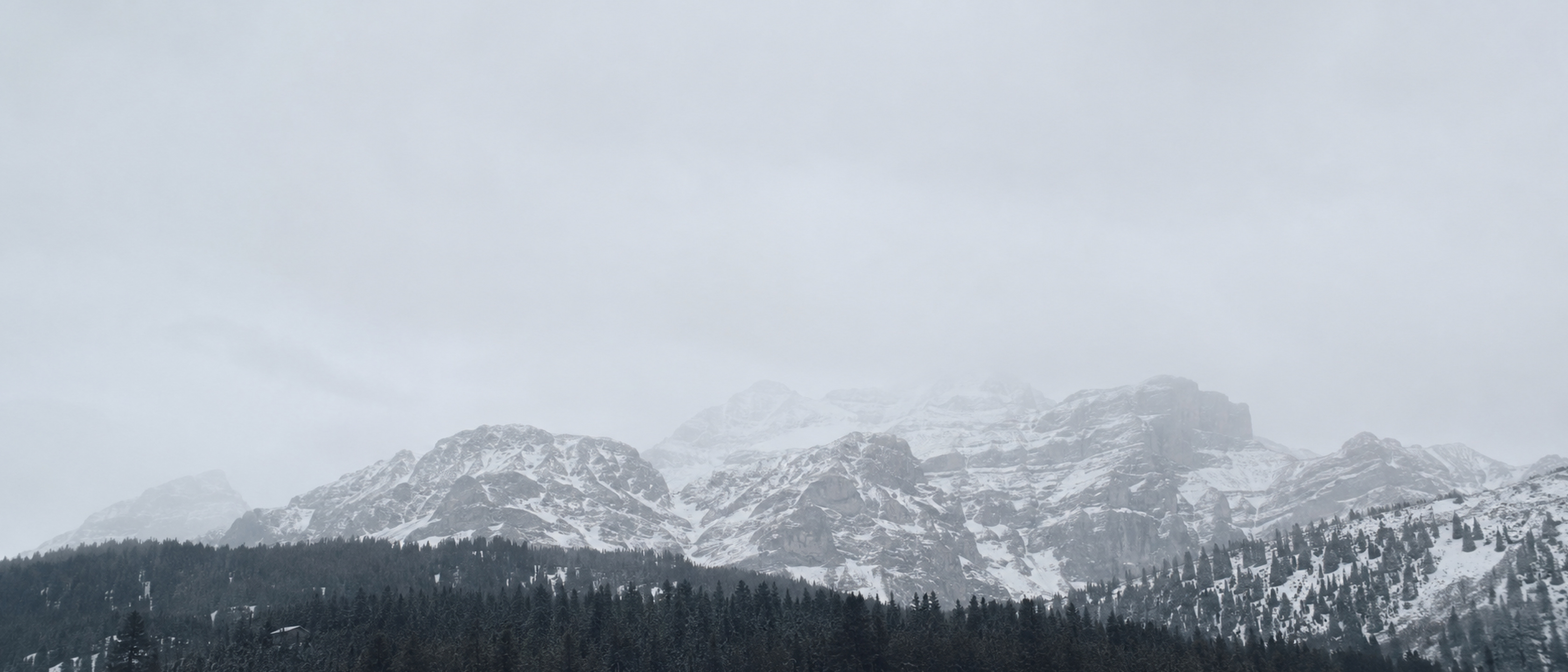 Alpine peaks above a private chalet