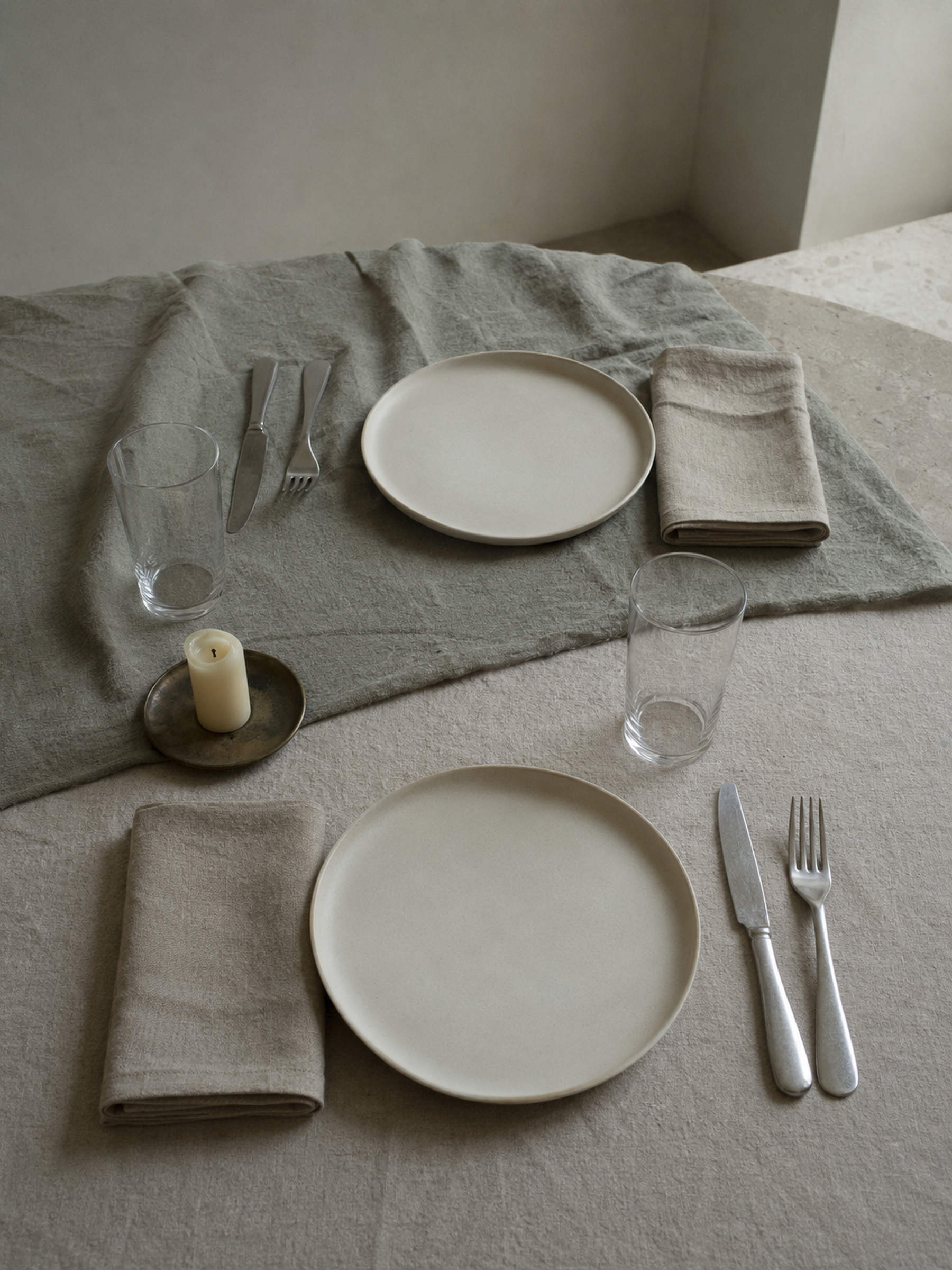 A table set for two