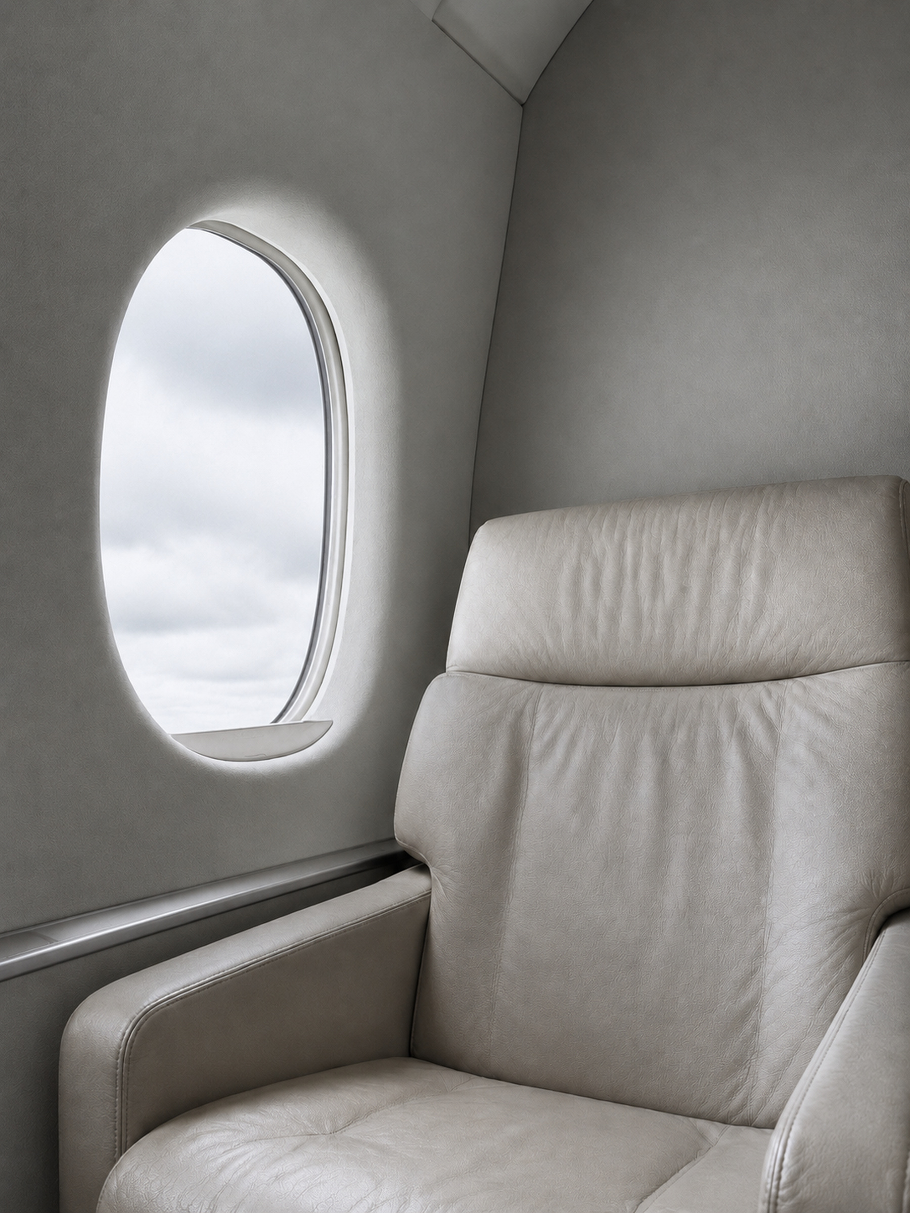 The cabin of a private aircraft